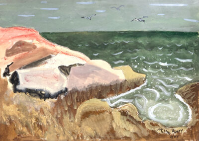 Seascape (1944) gouache and watercolor on paper, 22 x 30 inches